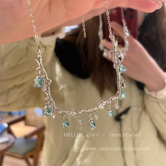 Spliced water drop zircon necklace - Picture 15 of 15